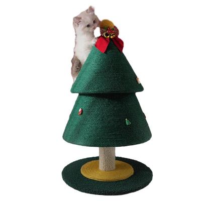 China Sustainable ONE PET Wholesale of new Christmas pet accessories DIY cat climbing frame and cat grabbing board, luxury cat tree for sale