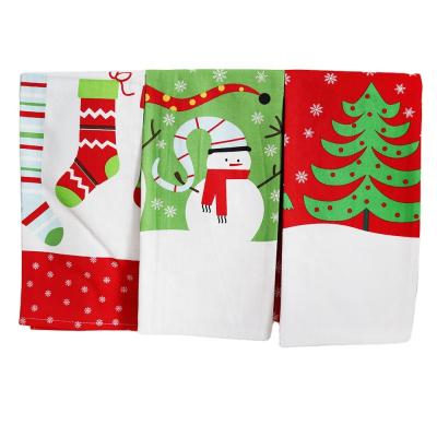 China American Style Christmas Items Holiday Dish Towels Kitchen Tea Towel Fabrics for sale