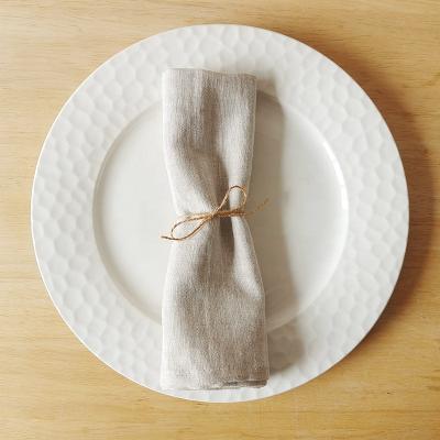 China Simple Cloth Wedding Napkin 100% Natural Linen Napkins for sale