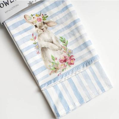 China American Style Custom Digital Printing COTTON Kitchen Towel Tea Towel Easter Towels for sale