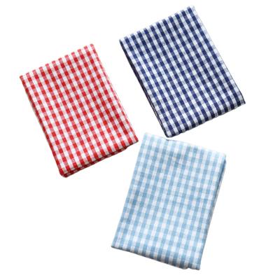 China Waterproof Dyed 100% Cotton Yarn Plaid Kitchen Towel Dish Fabric For BBQ Home Wedding for sale