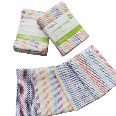 China Sustainable PACK Of 4 Eco Friendly Custom Reusable Dish Cleaning Cloth 35*35cm Stock for sale