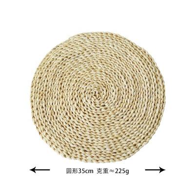 China Other Handmade Corn Husk Mat and Cotton Place Mat Potholder for Coaster Home Pad Kitchen Hot Pad for sale