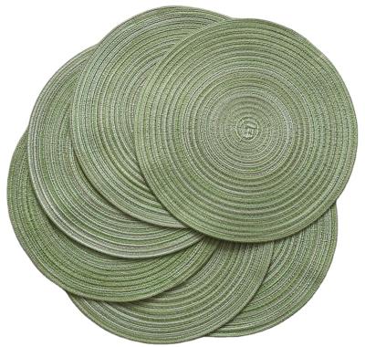 China Sustainable Round Place Mats Set of 6, Cotton Braided Table Mats Heat Resistant Non-Slip Washable, for Fall, Dinner Parties, BBQs, Indoor and our for sale