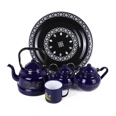 China Viable High Quality Hot Selling Enamel Tea Set for sale