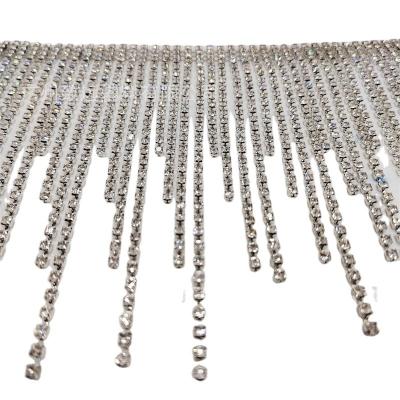 China New Adult Tassel Claw Rhinestones Drill Decorative Grab Fancy Code Chain Wedding Dress Waist Chain for sale