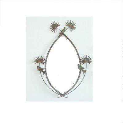 China With Metal Glass Direct Elegant Wall Mirror Decor Wall Mirror Factory Factory Bracket Decorative Mirrors for sale