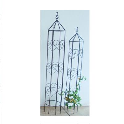 China Decorative Stake Flower Support Farm Metal Iron Garden Plant Sticks Growing Garden Plant Climbing Multi Stake Flower Trellis Obelisk for sale