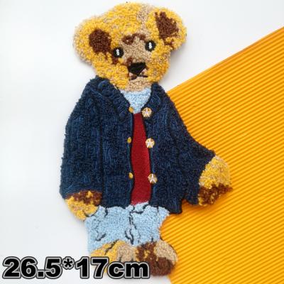 China 3D Chenille Custom Embroidered Patch Iron On Patches For Clothing Custom Embroidery Patch for sale