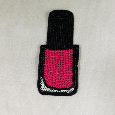 China Sequin Embroidered 3D Fabric Sticker Patch Fashion Sequins Computer Embroidery Patch for sale