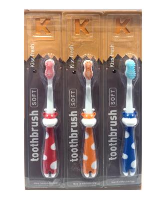 China Manual Children's Toothbrush Approval Bristle Soft Handle Animal Design Home Toothbrush C1029 for sale