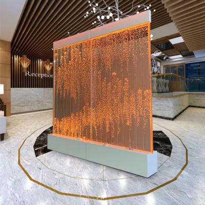 China Europe Luxury Programmable Dancing Decoration LED Acrylic Bubble Water Curtain Wall for sale