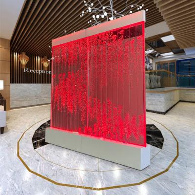 China Europe Acrylic Separating Office Partition Panel Removable Bubble Water Curtain Wall for sale