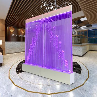 China Europe low price cubicle panel decoration led light water changing bubble wall for sale