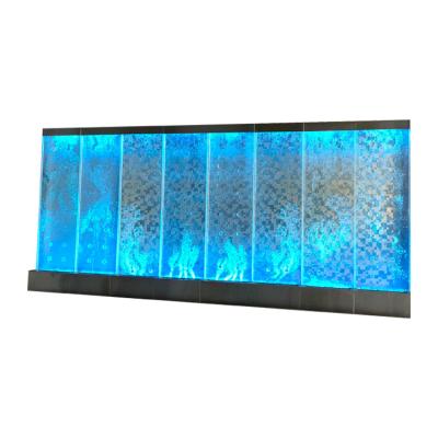 China Easy Install Custom Acrylic Free Led Water Fountains Bubble Water Wall Indoor Decorative for sale