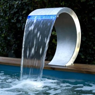 China Pool Waterfall Pool Fountain Water Fall Stainless Steel Blade Fountain Waterfall for sale