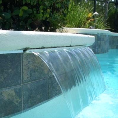 China Swimming Pool Waterfall Blade Waterfall Minimalist Stainless Steel Waterfall Fountain for sale