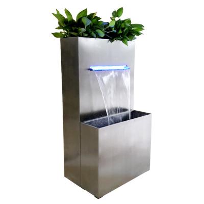 China Stainless Steel Vertical Planter Waterfall Indoor/Outdoor Modern Multifunctional Outdoor Home Decor for sale