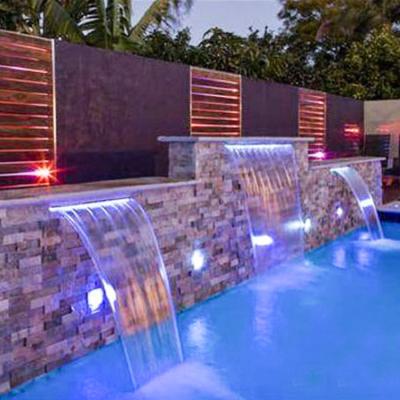 China Minimalist Modern Shower Panel System Led Garden Water Feature Waterfall for sale