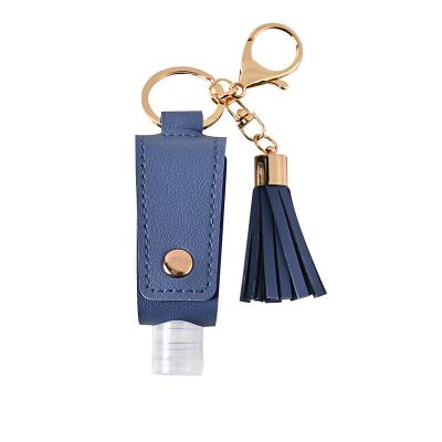 China Garment\jeans\DIY\bags\cute hand sanitizer bottles fashion overcoat 2023 tassel sanitizer key chain PU leather hand sanitizer holder cheap for women for sale