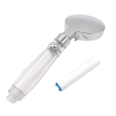 China With Switch 3 Stages High Pressure Filter Adjustable Handheld Water Purifying Shower Head Saving Filter for sale