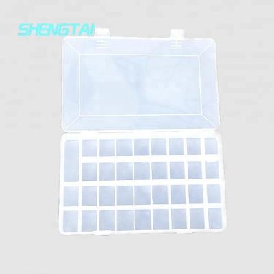 China Plastic Storage 35 Grids Storage Box With Adjustable Dividers for sale