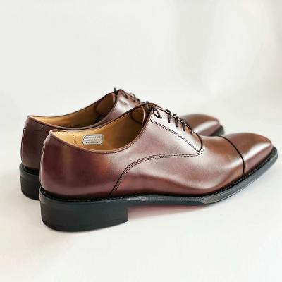 China High Quality Men's Breathable Non-Lace Full Leather Shoes Fashion Round Men's Shoes for sale