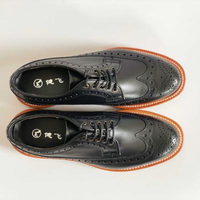 China Wholesale Mens Casual Shoes Classic Black Cowhide Leather Breathable Leather Bespoke Oxfords Goodyear Welted Handmade Craft Shoes for sale