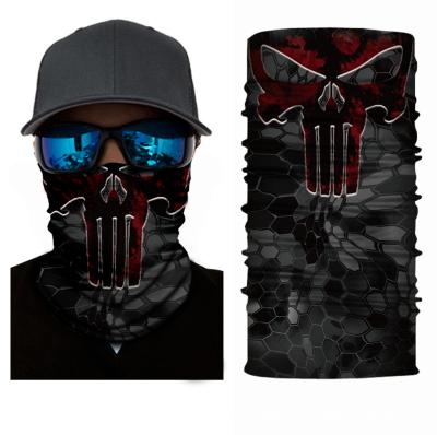 China Customized Popular OEM Polish 25*50cm Wholesale Elastic Bandana Scarf Skull Seamless Bandanas for sale