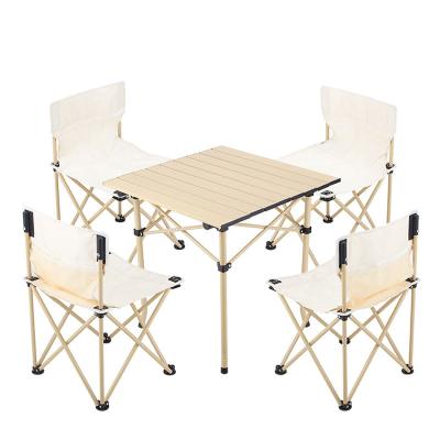 China New Arrival Modern Hot Selling Fishing Beach Camping Chair And Table Outgoing Good Quality Folding Rise Outdoor Rise Set for sale