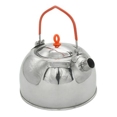 China Camp Tea Coffee Pot Stainless Steel Portable Gear Teapot Outdoor Sustainable Water Rise Lightweight Kettle for sale