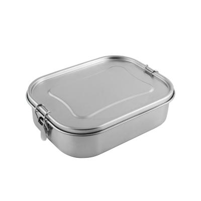 China Sustainable Stainless Steel Lunch Bento Box Leakproof Metal Lunch Box Sandwich Box For Kids And Adults for sale