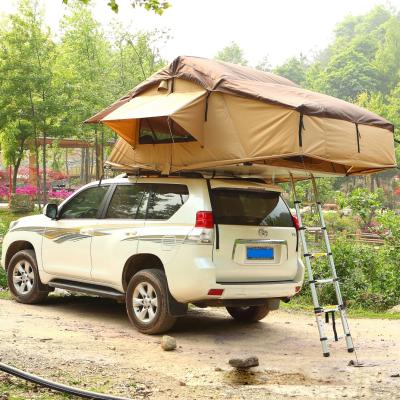 China Right tie type 2022 hot sale outdoor going family high quality material daytime waterproof easy to assemble car roof top tent for camping for sale