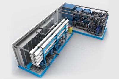 China Skid Design 99% Seawater Desalination RO System With Intelligent Control System for sale