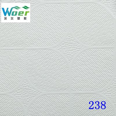 China Artistic PVC GYPSUM CEILING FILMS / Ceilings PVC TILE 238 /238 Gold for sale