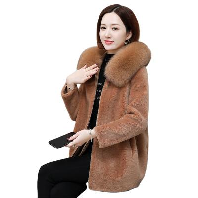 China Wholesale Oversized Fluffy Women's Wool Coat Teddy Bear Fur Coat Custom Anti-wrinkle Sheepskin Fur Jacket for sale