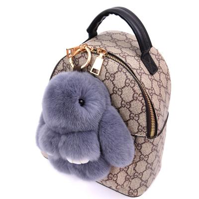 China Key Chain Pendant Ect Fashion Rex Rabbit Fur Keychain Pompom Bunny Toy Doll Bag Charm Cute Key Chain for sale