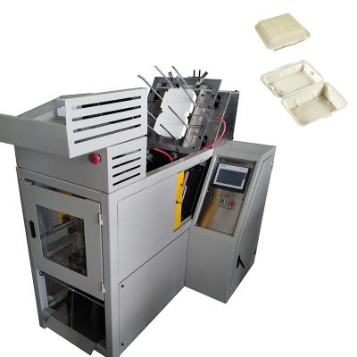 China Production of disposable paper food container lunch box making machine production line for fast food for sale