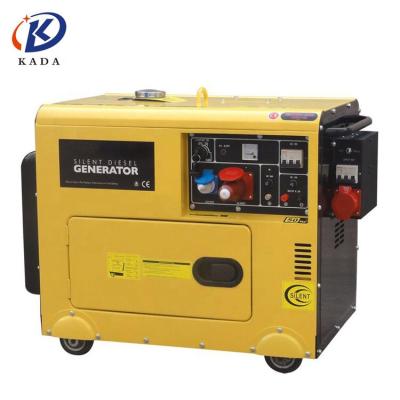 China KADA 6500 watt diesel generator 6.5kva portable silent diesel generator 5GFLN for sale