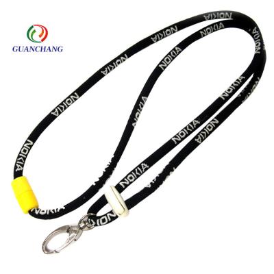 China Promotional Custom Gifts Environmental Protection Brand Safety Clip Woven Tube Lanyards With Logo for sale