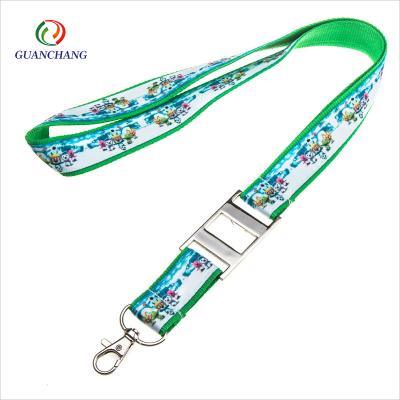 China Factory direct sales of polyester customized printed satin fabric bottle opener lanyard customization for sale