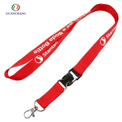 China Double Face Security Printed New Products Polyester Lanyard Loose With Logo Custom for sale