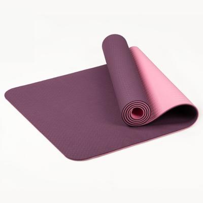 China Custom Eco-Friendly Wholesale Custom Eco-Friendly Tape Gym Natural Color Bilateral Yoga Mat for sale