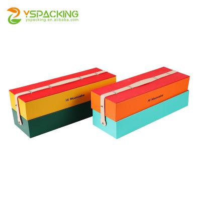 China New Recyclable Luxury Custom Logo Macaron Dessert Box Cardboard Candy Snack Rectangle Cake Packaging Boxes for sale