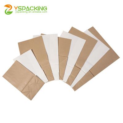 China Recyclable Custom Food Bags Recycled Oil Proof Brown Printed Soft Burger Takeout Bread Kraft Paper Bag for sale