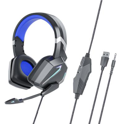 China Top Selling Headband Stereo Headphones Professional E-sports RGB Cool Gaming Headset With Microphone for sale