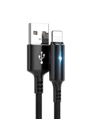 China 2A Apple Braided Max xs8p11/12pro Data Cable With Light Creative Fast Charging Cable For iPhone Fast Mobil Usb Cable for sale