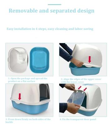 China Latest Viable Style Cat Litter Box Modern Cat Toilet Litter Box Convenient Cat Carrier With Litter Box for sale