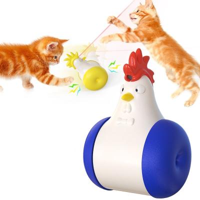 China Viable Automatic Interactive Chicken Train Laser Cat Toy Electric Cat Toy Automatic Cat Laser Toy for sale