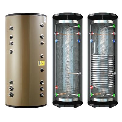 China Red 100L 200L 500L 600L Duplex Stainless Steel Water Tank For House Heating System Buffer Tank for sale